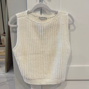 Knit Sleeveless Top in Cream